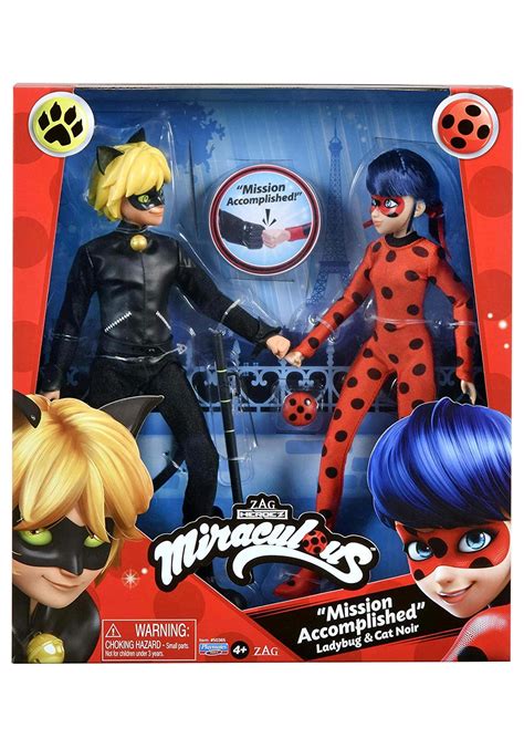 cat noir and ladybug dolls